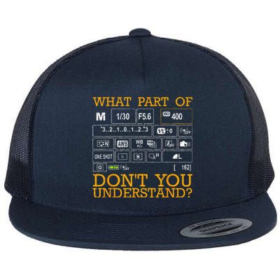 Funny Photography Design Women Photographer Instructors Flat Bill Trucker Hat