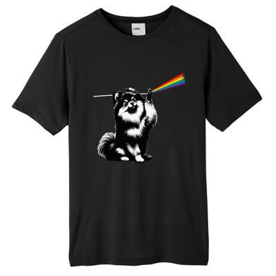 Funny Pomeranian Dog Rock Music Rainbow Fun Dark Side Moon Tall Fusion ChromaSoft Performance T-Shirt