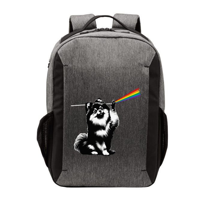 Funny Pomeranian Dog Rock Music Rainbow Fun Dark Side Moon Vector Backpack