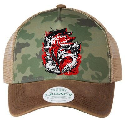 Fishing Power Dynamics Of Nature Jumping Salmon Angler Legacy Tie Dye Trucker Hat