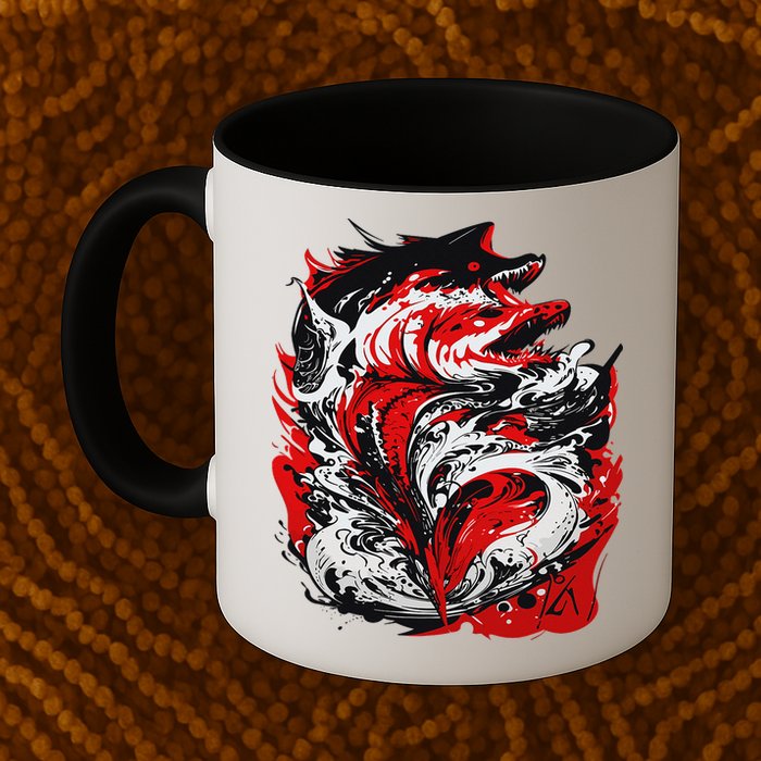 Fishing Power Dynamics Of Nature Jumping Salmon Angler Mug