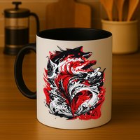 Fishing Power Dynamics Of Nature Jumping Salmon Angler Mug