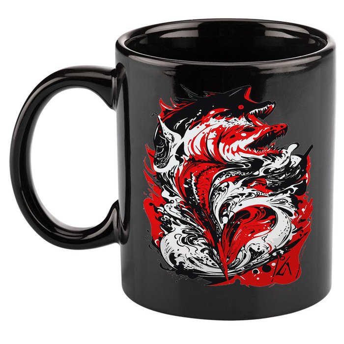 Fishing Power Dynamics Of Nature Jumping Salmon Angler 11oz C Handle Ceramic Mug