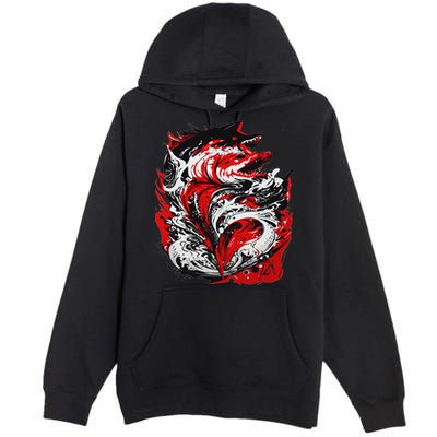 Fishing Power Dynamics Of Nature Jumping Salmon Angler Premium Pullover Hoodie