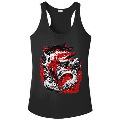 Fishing Power Dynamics Of Nature Jumping Salmon Angler Ladies PosiCharge Competitor Racerback Tank