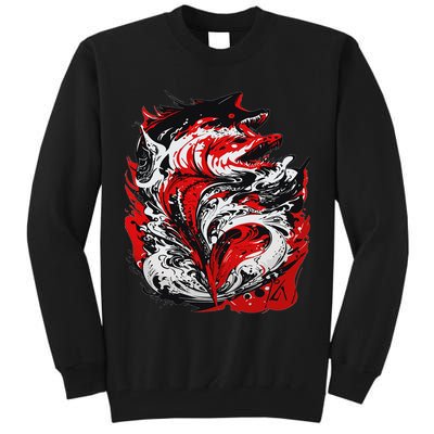 Fishing Power Dynamics Of Nature Jumping Salmon Angler Tall Sweatshirt