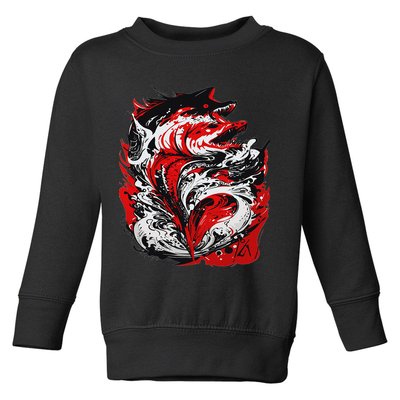 Fishing Power Dynamics Of Nature Jumping Salmon Angler Toddler Sweatshirt