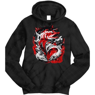 Fishing Power Dynamics Of Nature Jumping Salmon Angler Tie Dye Hoodie