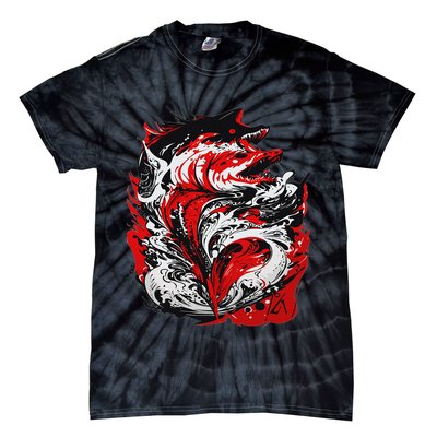 Fishing Power Dynamics Of Nature Jumping Salmon Angler Tie-Dye T-Shirt