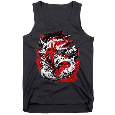 Fishing Power Dynamics Of Nature Jumping Salmon Angler Tank Top
