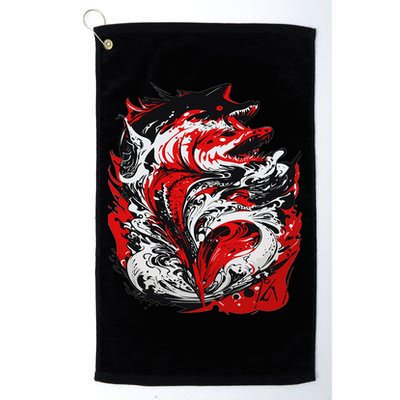 Fishing Power Dynamics Of Nature Jumping Salmon Angler Golf Towel
