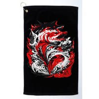 Fishing Power Dynamics Of Nature Jumping Salmon Angler Golf Towel