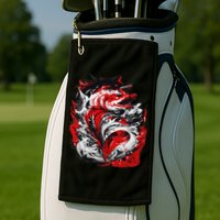 Fishing Power Dynamics Of Nature Jumping Salmon Angler Golf Towel