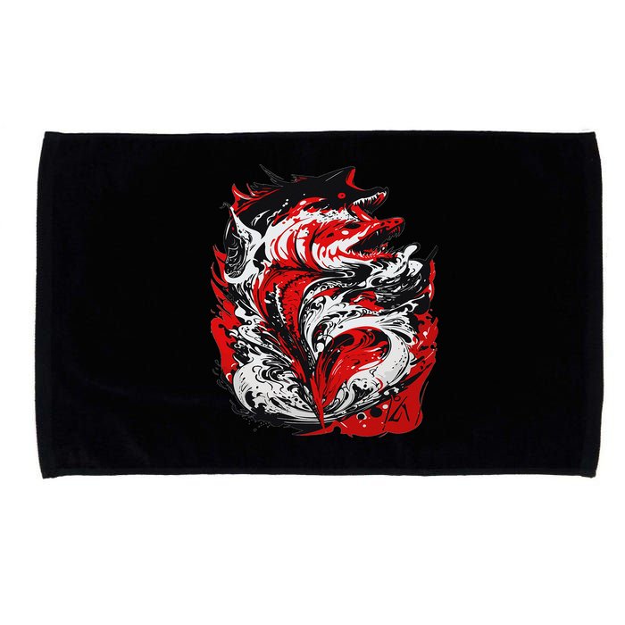 Fishing Power Dynamics Of Nature Jumping Salmon Angler Microfiber Hand Towel
