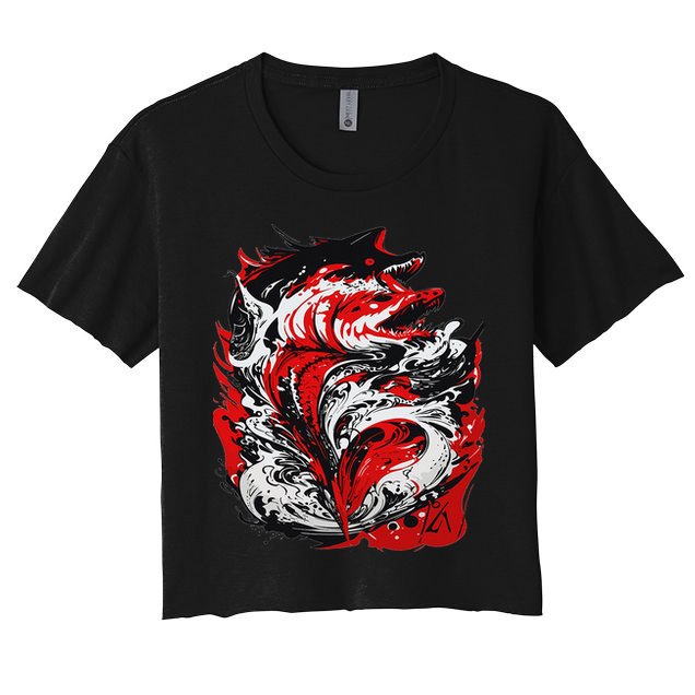 Fishing Power Dynamics Of Nature Jumping Salmon Angler Crop Top