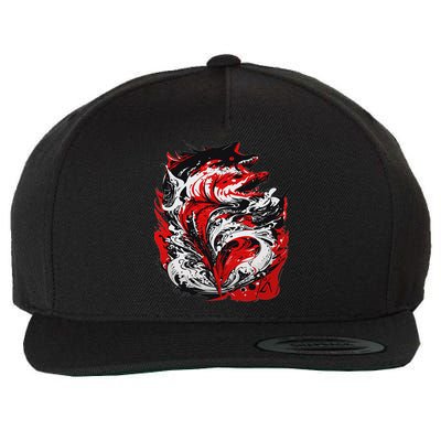 Fishing Power Dynamics Of Nature Jumping Salmon Angler Wool Snapback Cap
