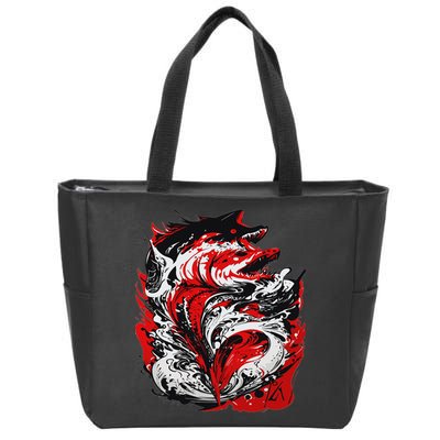 Fishing Power Dynamics Of Nature Jumping Salmon Angler Zip Tote Bag