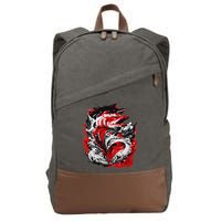 Fishing Power Dynamics Of Nature Jumping Salmon Angler Cotton Canvas Backpack