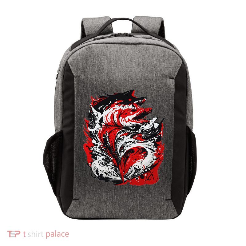Fishing Power Dynamics Of Nature Jumping Salmon Angler Vector Backpack