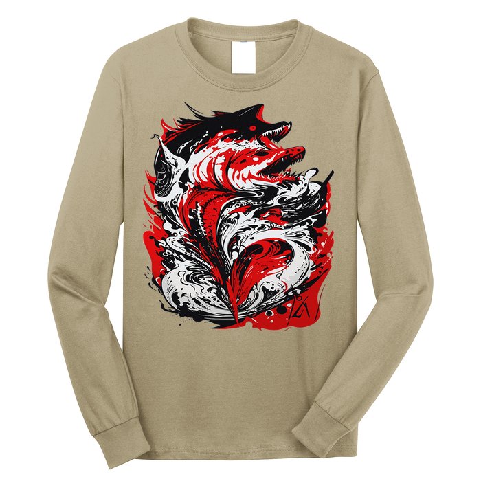 Fishing Power Dynamics Of Nature Jumping Salmon Angler Long Sleeve Shirt