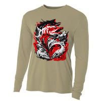 Fishing Power Dynamics Of Nature Jumping Salmon Angler Cooling Performance Long Sleeve Crew