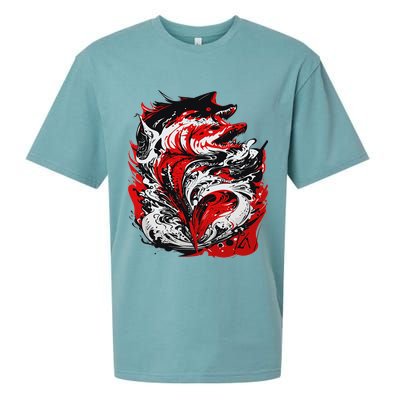 Fishing Power Dynamics Of Nature Jumping Salmon Angler Sueded Cloud Jersey T-Shirt