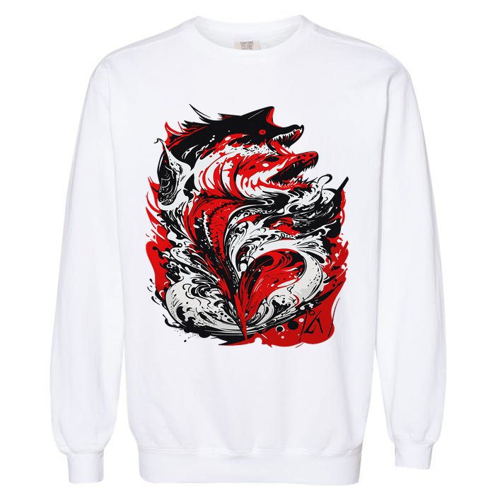Fishing Power Dynamics Of Nature Jumping Salmon Angler Garment-Dyed Sweatshirt