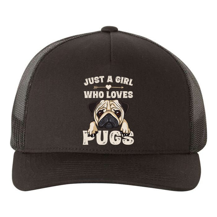 Funny Pug Dog Gifts for Just A Who Loves Pugs Yupoong Adult 5-Panel Trucker Hat