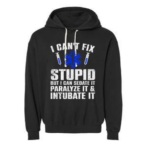 Funny Paramedic Design Emt Paramedic Ems Lover Garment-Dyed Fleece Hoodie