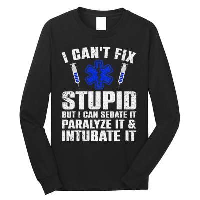 Funny Paramedic Design Emt Paramedic Ems Lover Long Sleeve Shirt