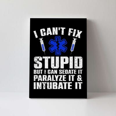 Funny Paramedic Design Emt Paramedic Ems Lover Canvas