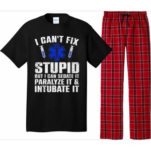 Funny Paramedic Design Emt Paramedic Ems Lover Pajama Set