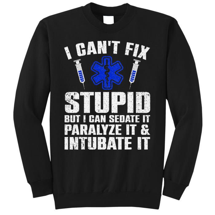 Funny Paramedic Design Emt Paramedic Ems Lover Tall Sweatshirt