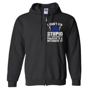 Funny Paramedic Design Emt Paramedic Ems Lover Full Zip Hoodie