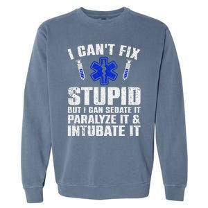 Funny Paramedic Design Emt Paramedic Ems Lover Garment-Dyed Sweatshirt