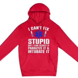 Funny Paramedic Design Emt Paramedic Ems Lover Premium Pullover Hoodie