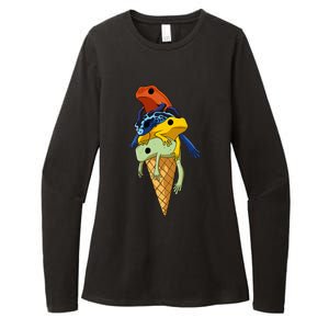 Funny Poison Dart Frogs Ice Cream Womens CVC Long Sleeve Shirt