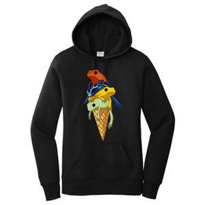 Funny Poison Dart Frogs Ice Cream Women's Pullover Hoodie