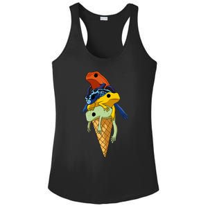 Funny Poison Dart Frogs Ice Cream Ladies PosiCharge Competitor Racerback Tank