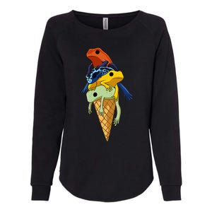 Funny Poison Dart Frogs Ice Cream Womens California Wash Sweatshirt