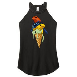 Funny Poison Dart Frogs Ice Cream Women’s Perfect Tri Rocker Tank