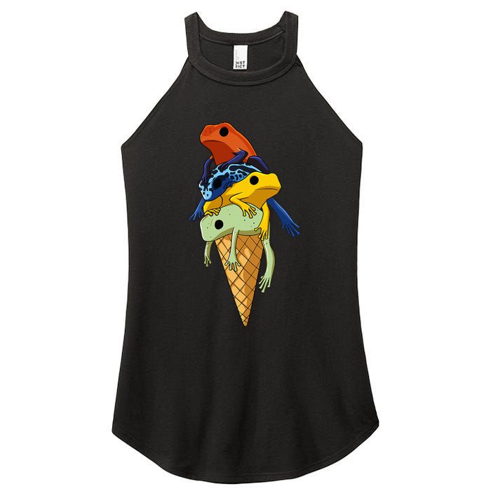 Funny Poison Dart Frogs Ice Cream Women's Perfect Tri Rocker Tank