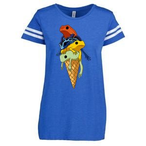 Funny Poison Dart Frogs Ice Cream Enza Ladies Jersey Football T-Shirt