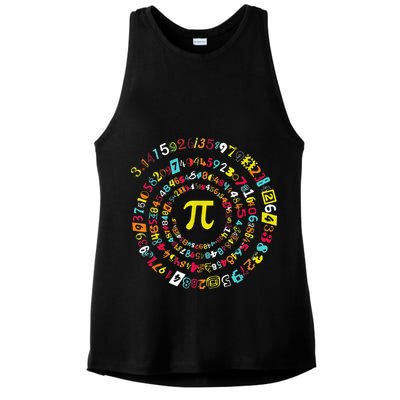 Funny Pi Day Spiral Pi Math Tee For Pi Day 3 14 Ladies PosiCharge Tri-Blend Wicking Tank