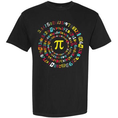 Funny Pi Day Spiral Pi Math Tee For Pi Day 3 14 Garment-Dyed Heavyweight T-Shirt