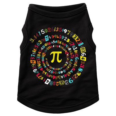 Funny Pi Day Spiral Pi Math Tee For Pi Day 3 14 Doggie Tank