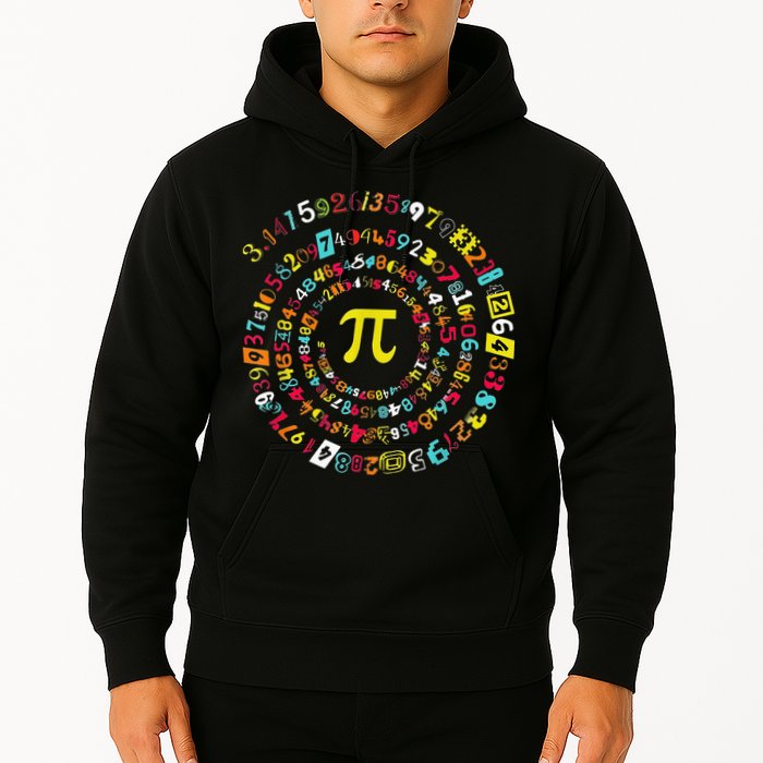 Funny Pi Day Spiral Pi Math Tee For Pi Day 3 14 Hoodie