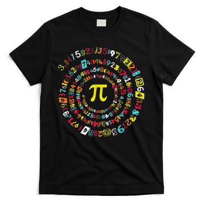 Funny Pi Day Spiral Pi Math Tee For Pi Day 3 14 T-Shirt