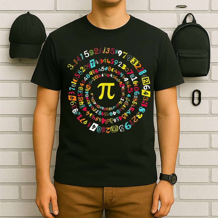 Funny Pi Day Spiral Pi Math Tee For Pi Day 3 14 T-Shirt