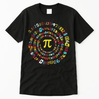 Funny Pi Day Spiral Pi Math Tee For Pi Day 3 14 Tall T-Shirt